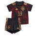 Tyskland Leroy Sane #19 Bortaställ Barn VM 2022 Kortärmad (+ Korta byxor)